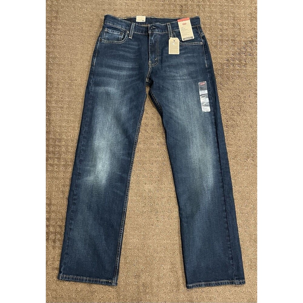 NWT Levi’s 569 Loose Straight Jeans Stretch Denim Medium Dark Wash